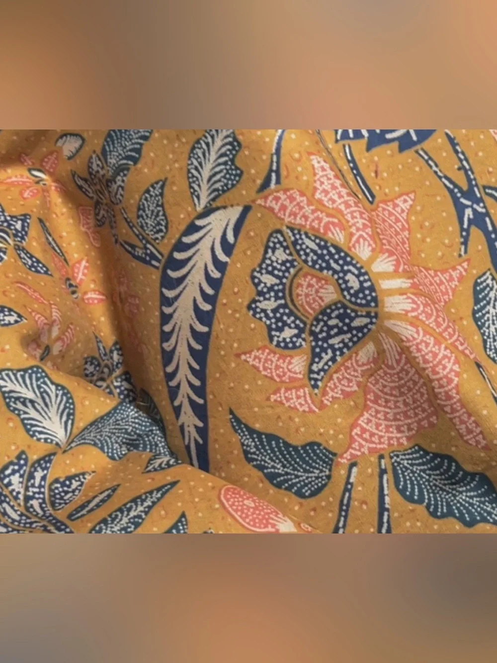 Handmade in France — Indian Printed Cotton Floral Wide Headband - Like New